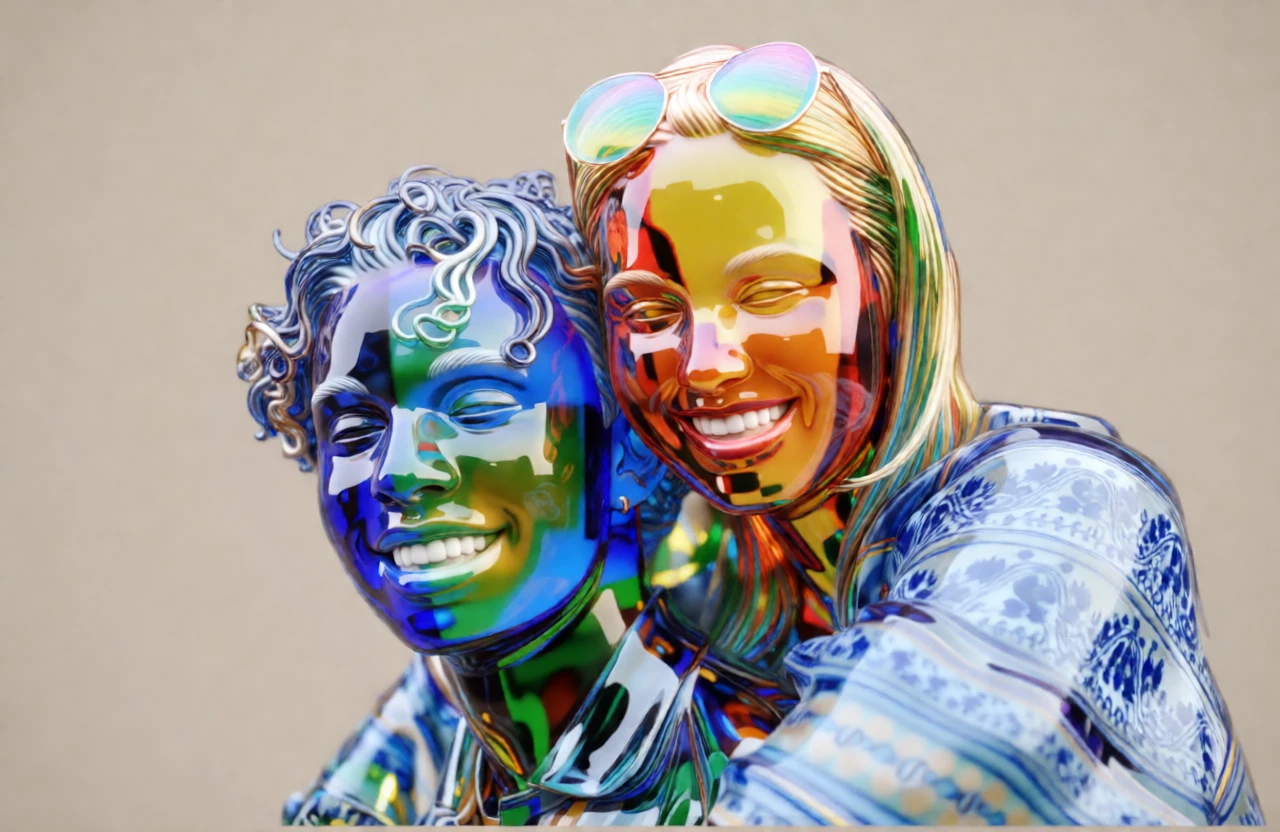 Murano Glass Sculpture generated by PortraitArt