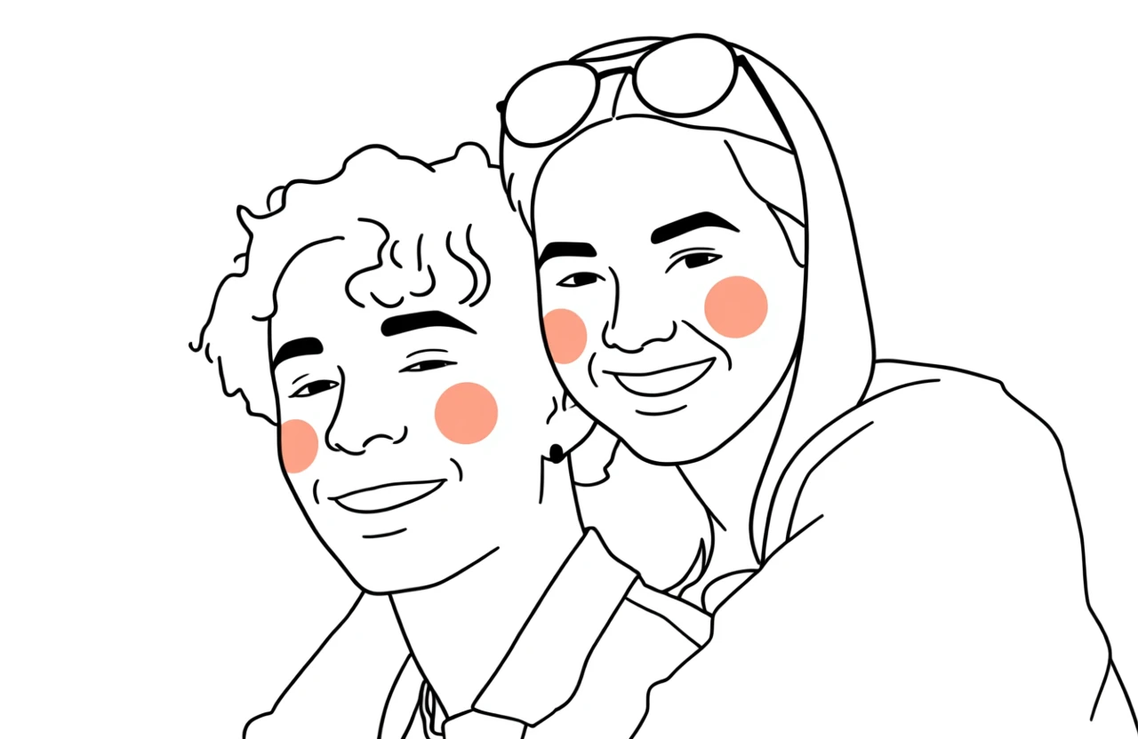 Warm Line Portraits generated by PortraitArt