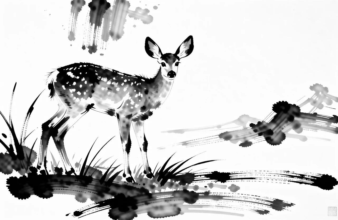 BW Ink Painting (Chinese) generated by PortraitArt