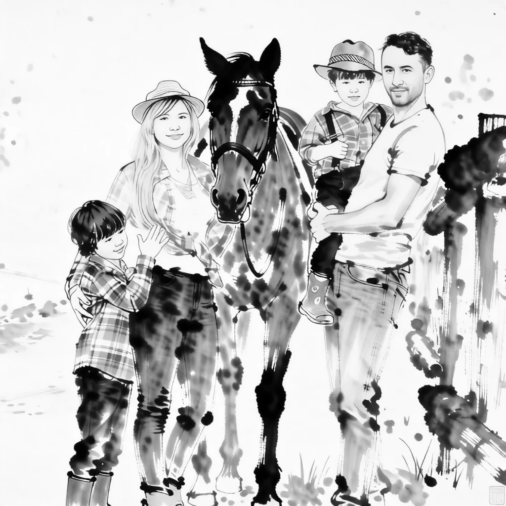 BW Ink Painting (Chinese) generated by PortraitArt