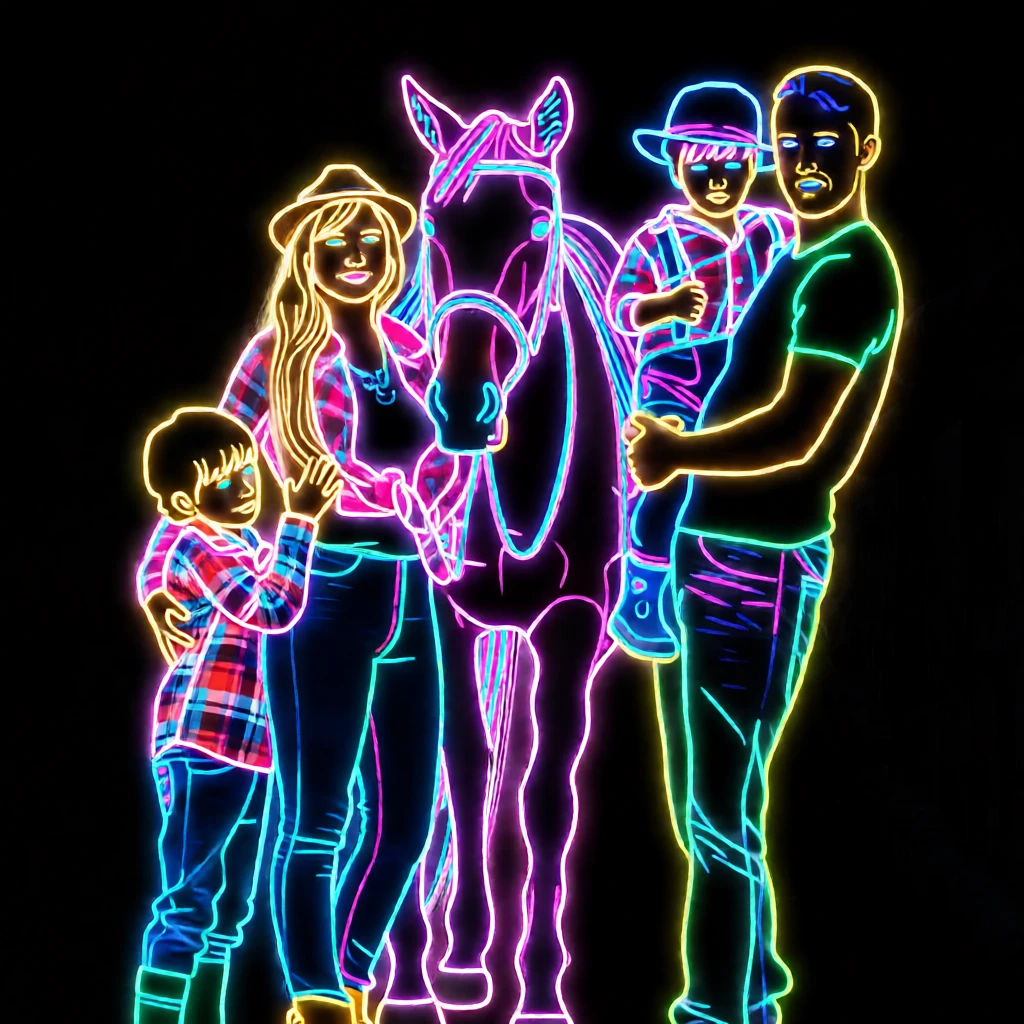 Neon Light generated by PortraitArt