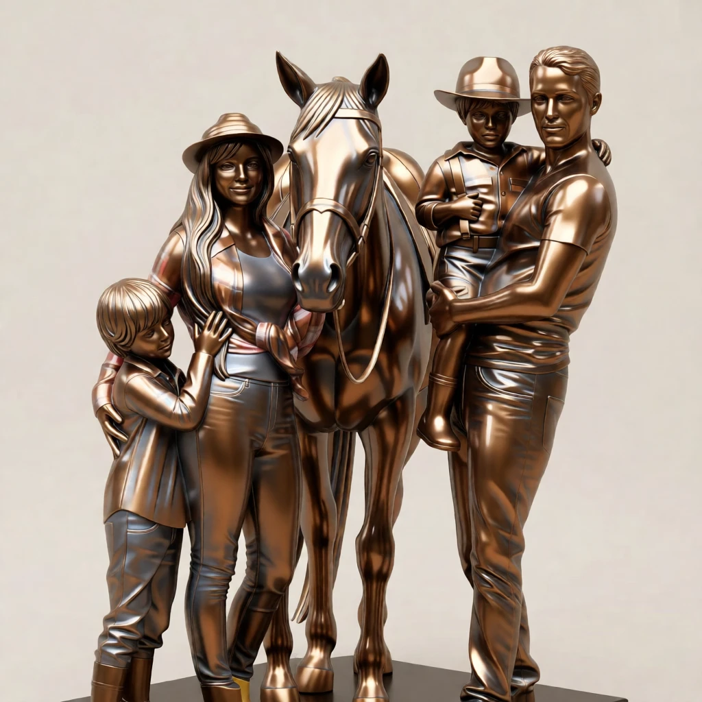 Bronze Sculpture generated by PortraitArt