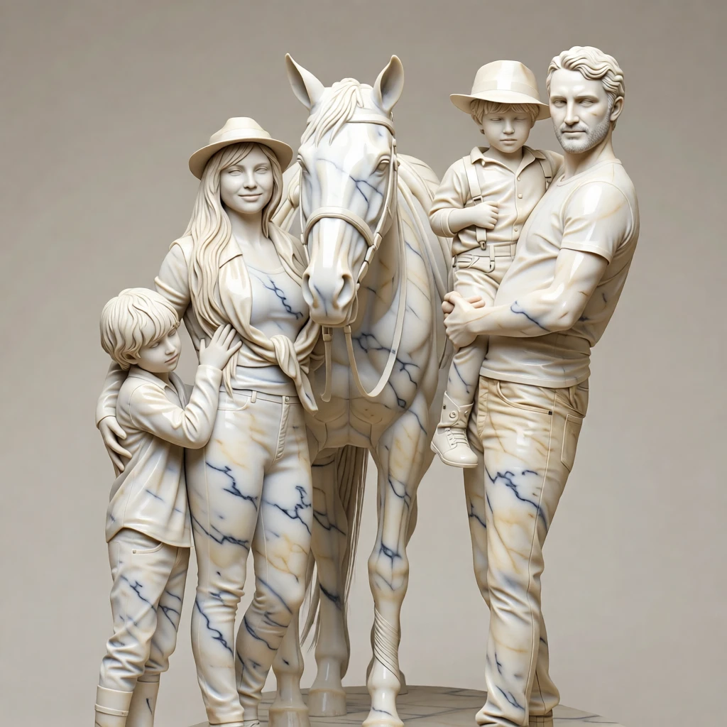 Marble Sculpture generated by PortraitArt