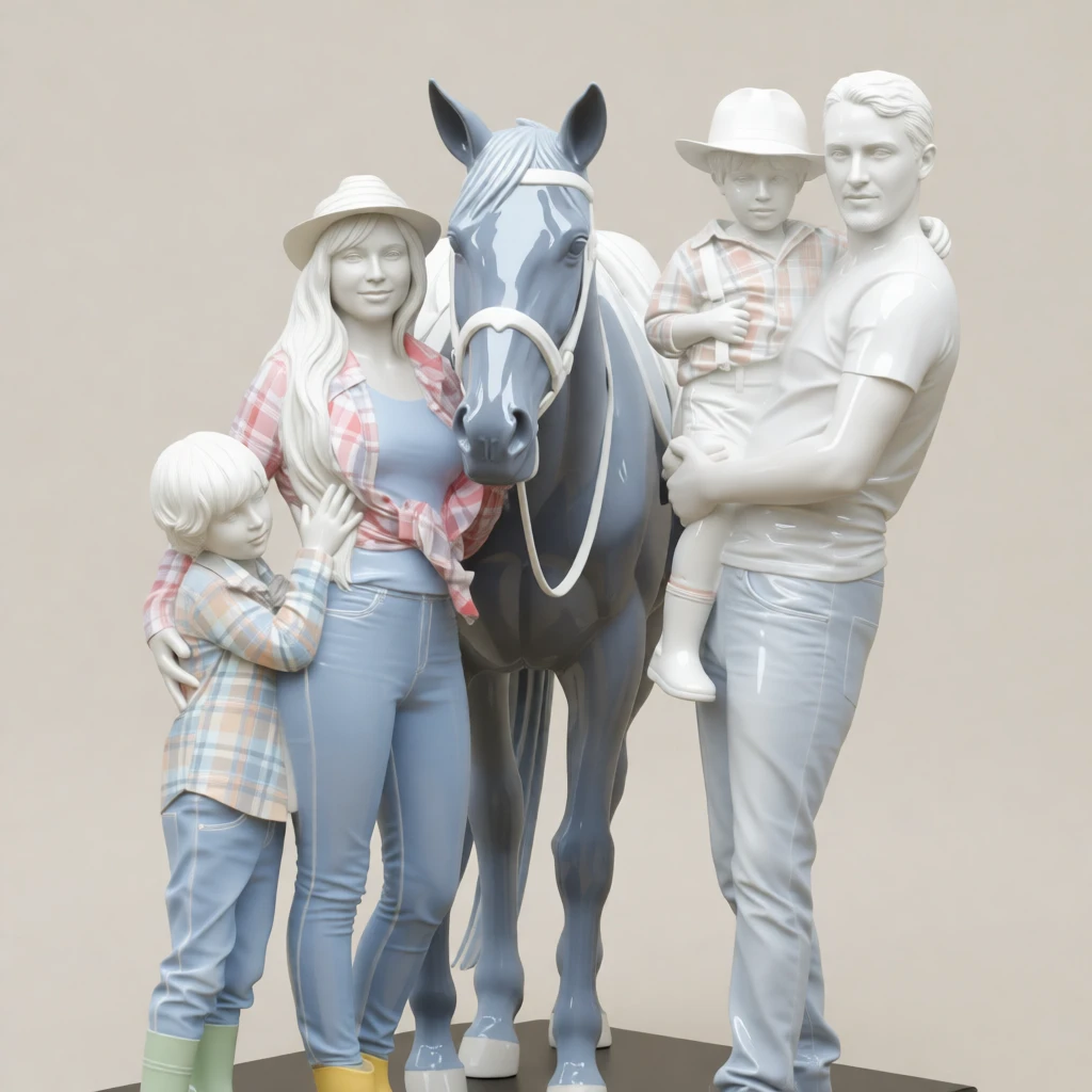 Porcelain Sculpture generated by PortraitArt