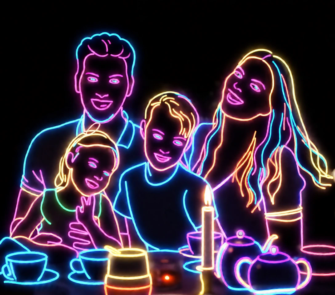 Neon Light generated by PortraitArt