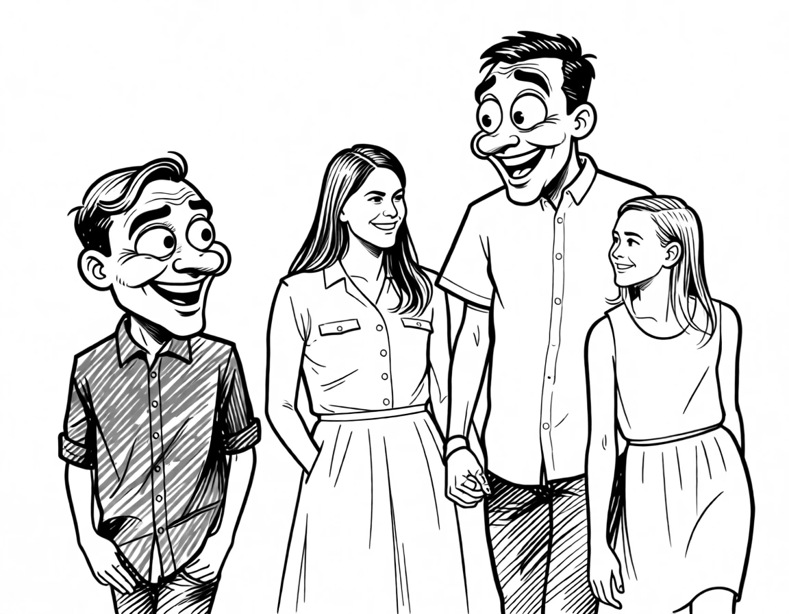 Caricature Drawing generated by PortraitArt