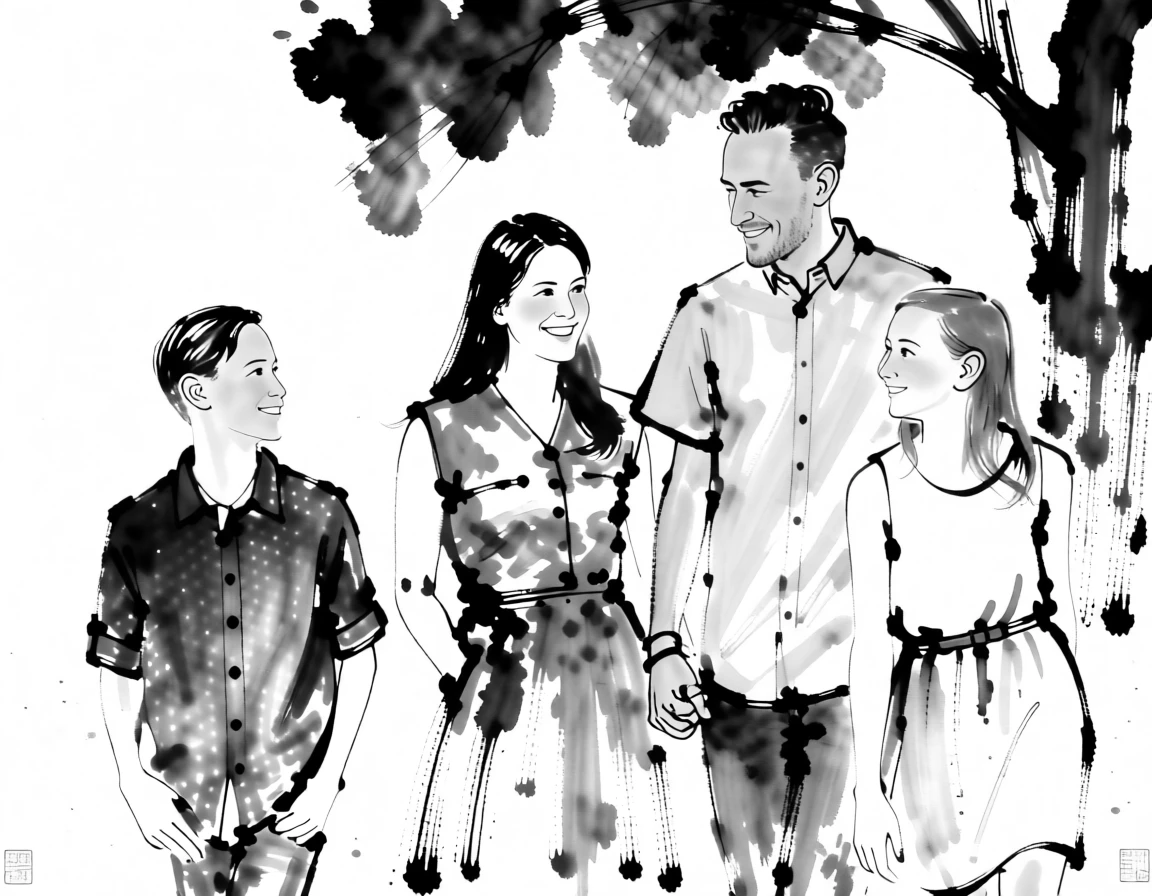 BW Ink Painting (Chinese) generated by PortraitArt