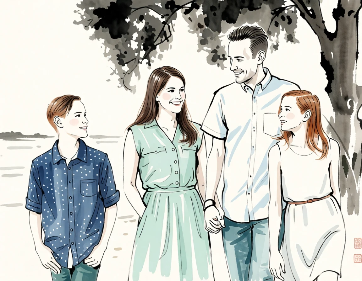 Sumi-e (Japanese) generated by PortraitArt