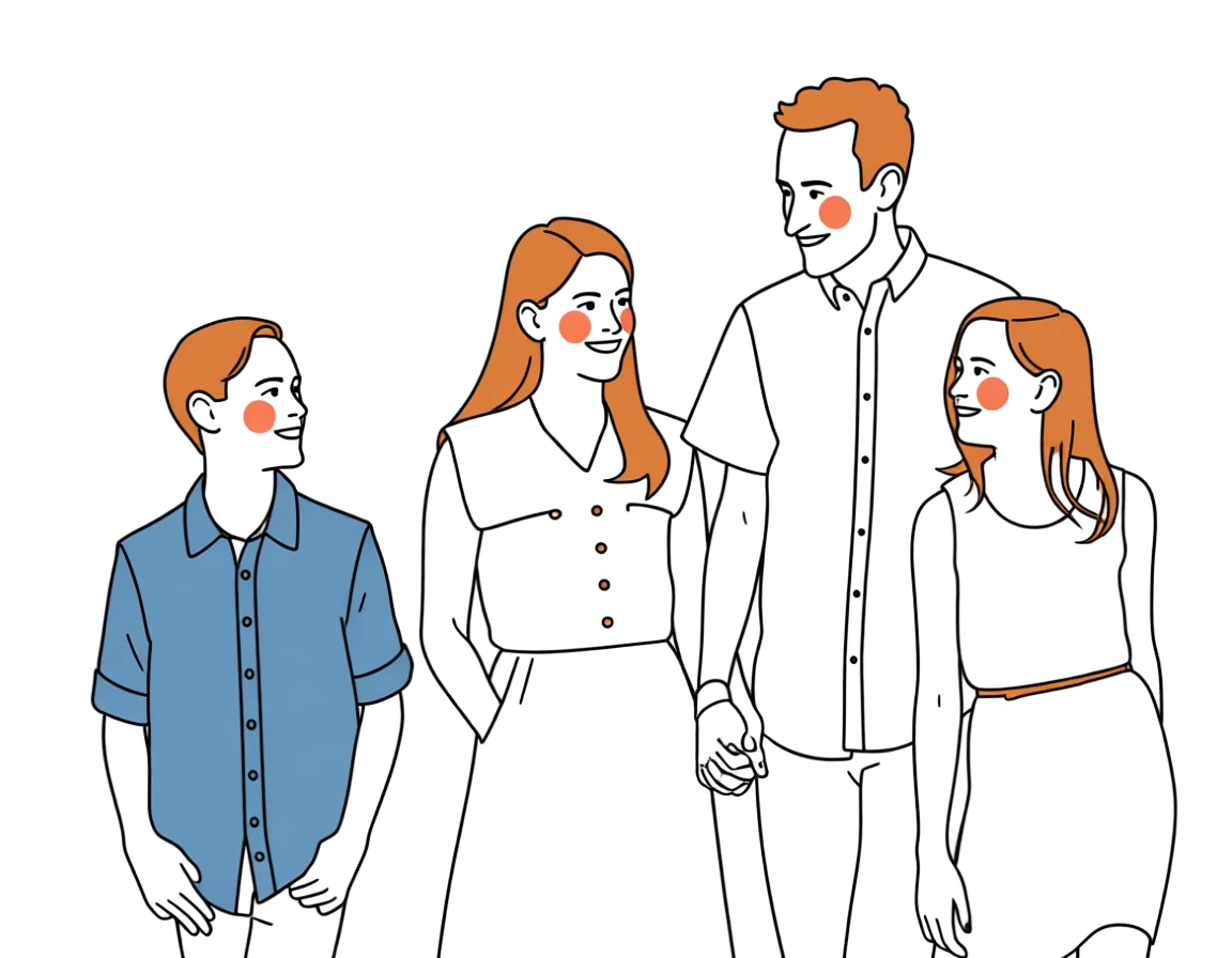 Warm Line Portraits generated by PortraitArt