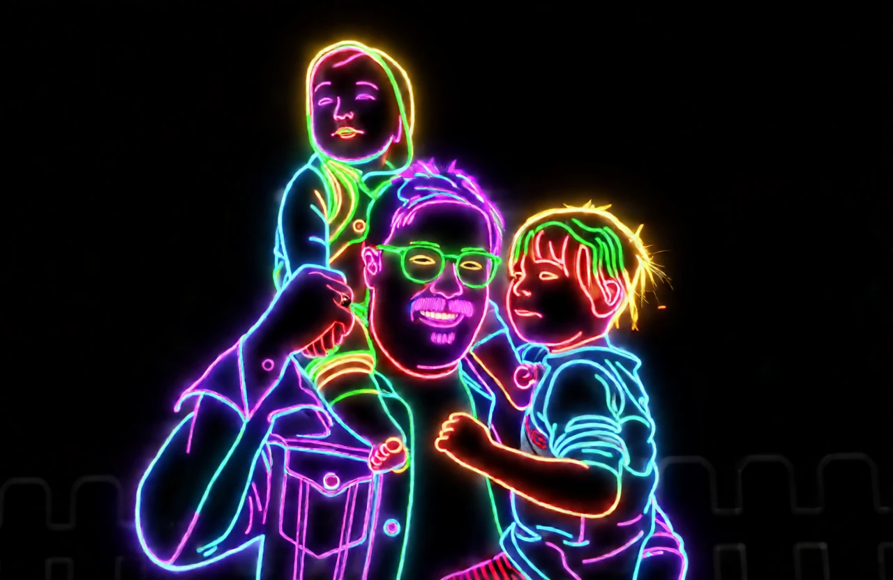 Neon Light generated by PortraitArt