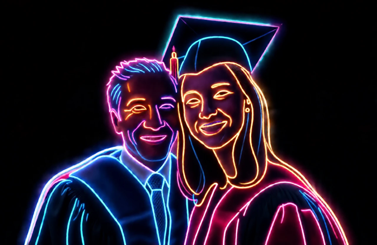 Neon Light generated by PortraitArt