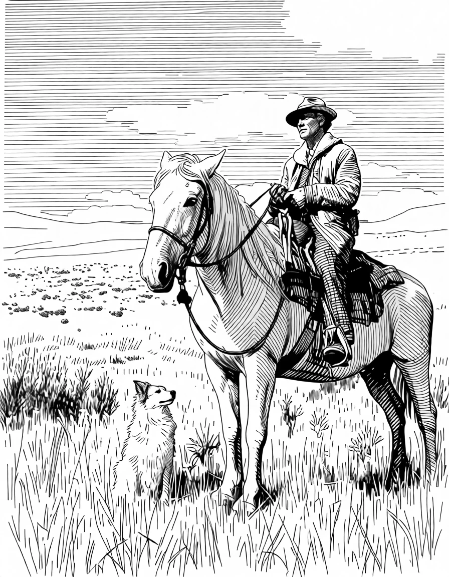 Dessin en hachures croisées généré par PortraitArt