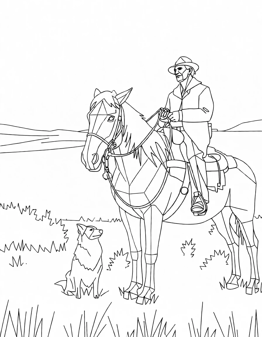 Polygon Lineart generated by PortraitArt