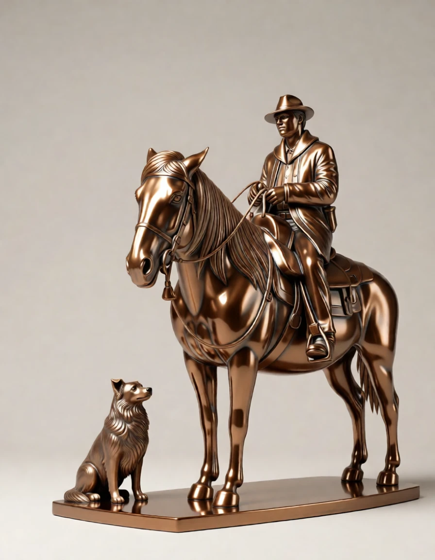 Bronze Sculpture generated by PortraitArt