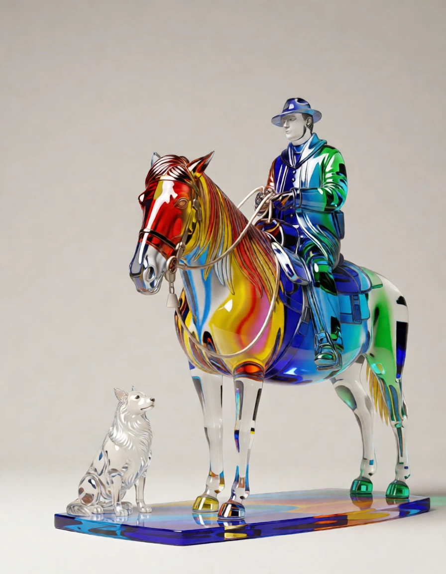 Murano Glass Sculpture generated by PortraitArt