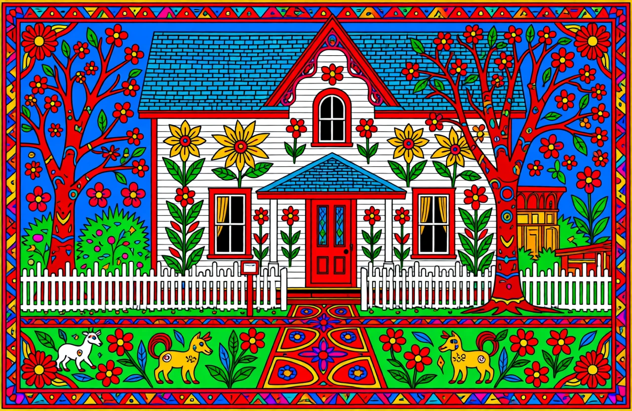 Madhubani (Indian) generated by PortraitArt