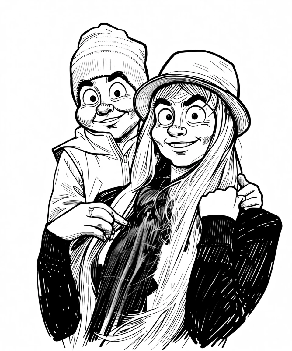 Caricature Drawing generated by PortraitArt