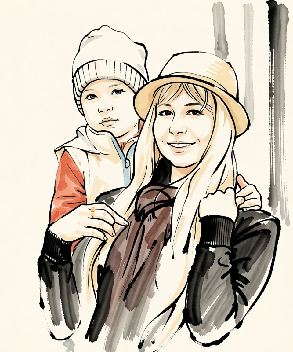 Sumi-e (Japanese) generated by PortraitArt