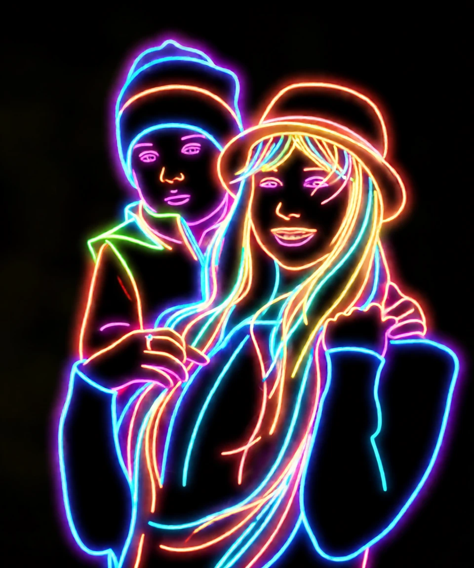 Neon Light generated by PortraitArt