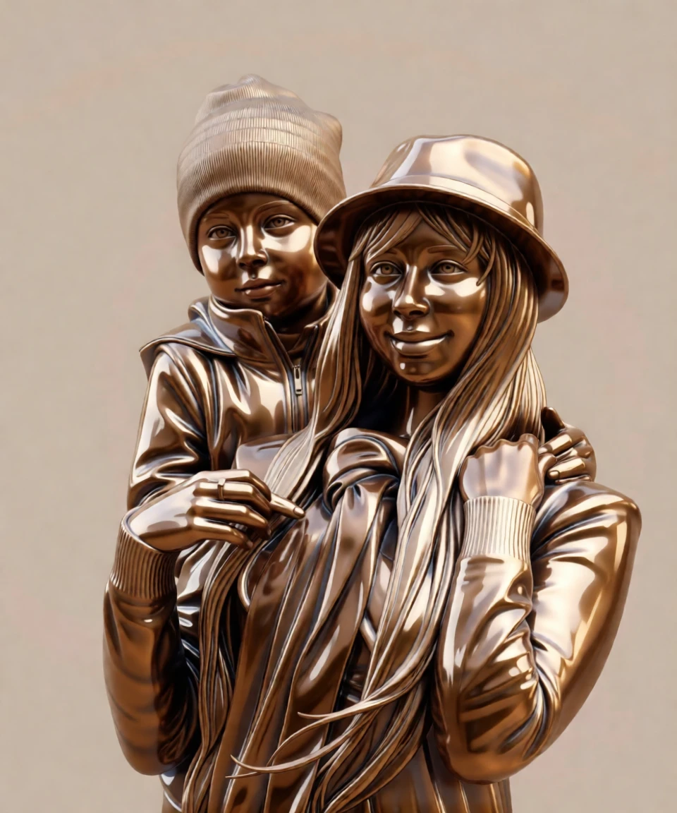 Bronze Sculpture generated by PortraitArt