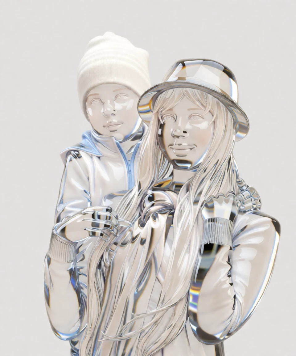 Glass Sculpture generated by PortraitArt