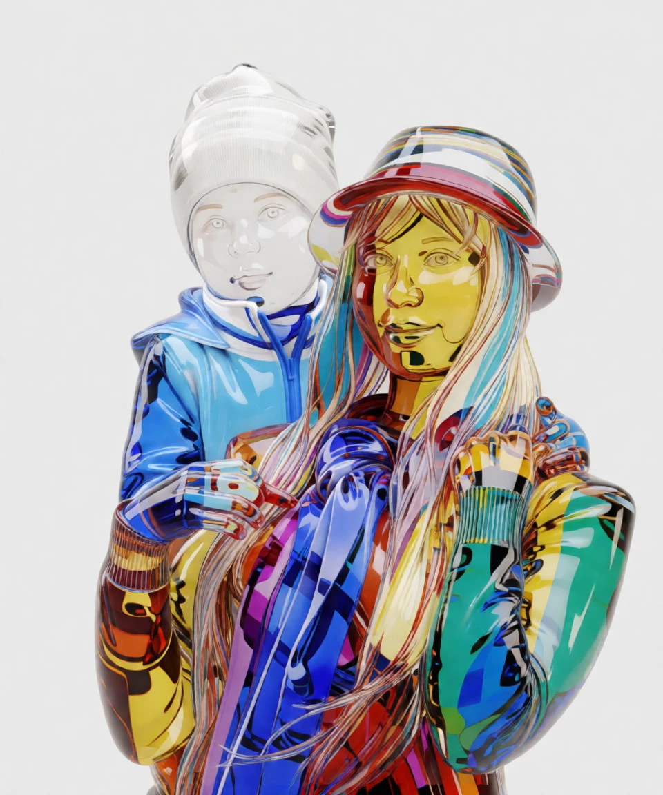 Murano Glass Sculpture generated by PortraitArt