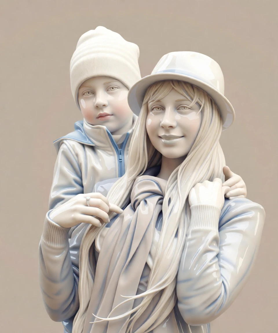 Porcelain Sculpture generated by PortraitArt