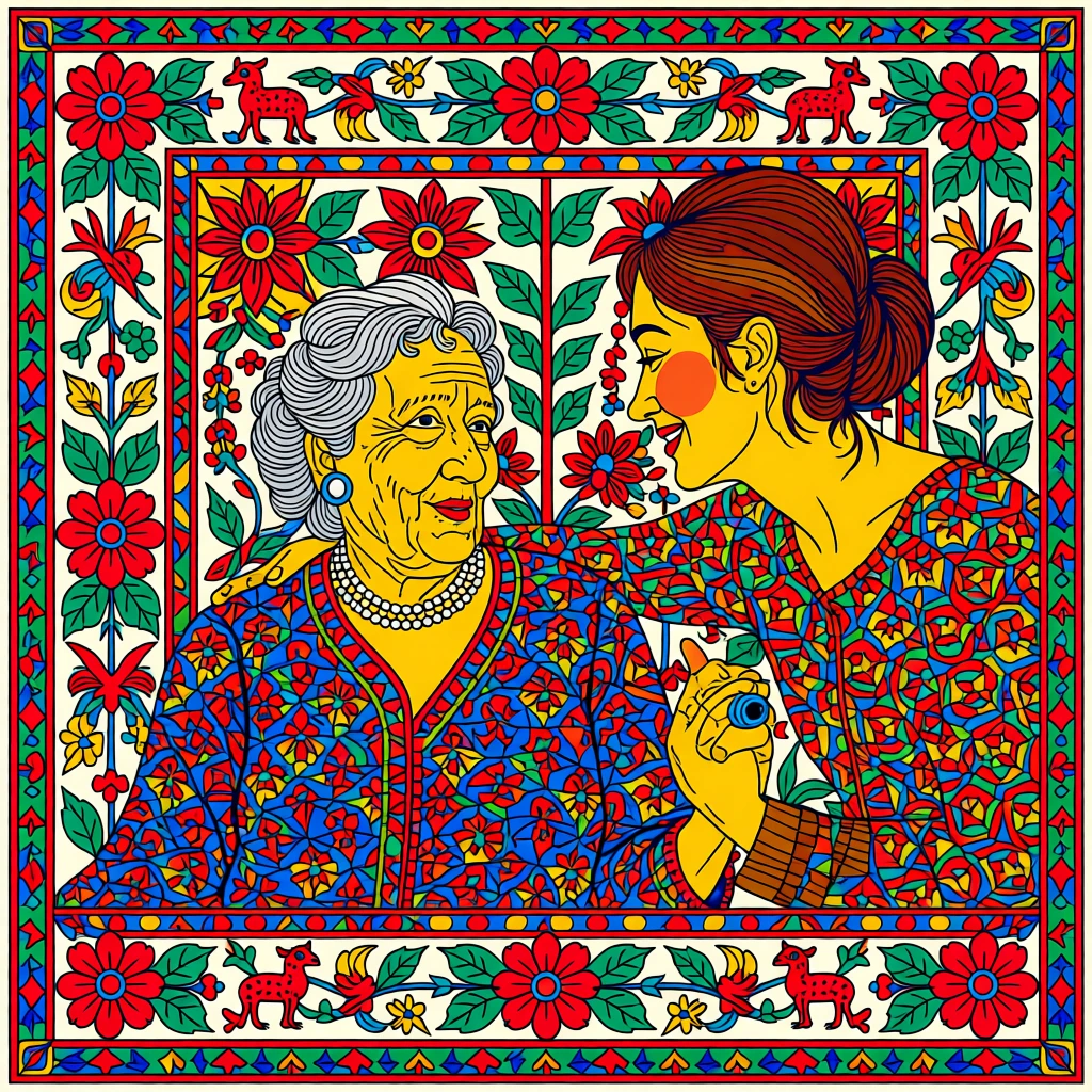 Madhubani (Indian) generated by PortraitArt