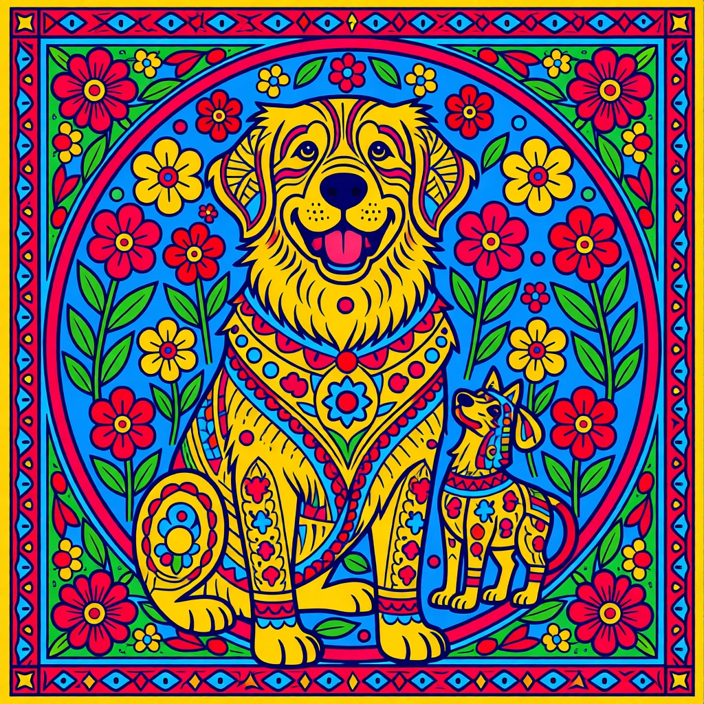 Madhubani (Indian) generated by PortraitArt