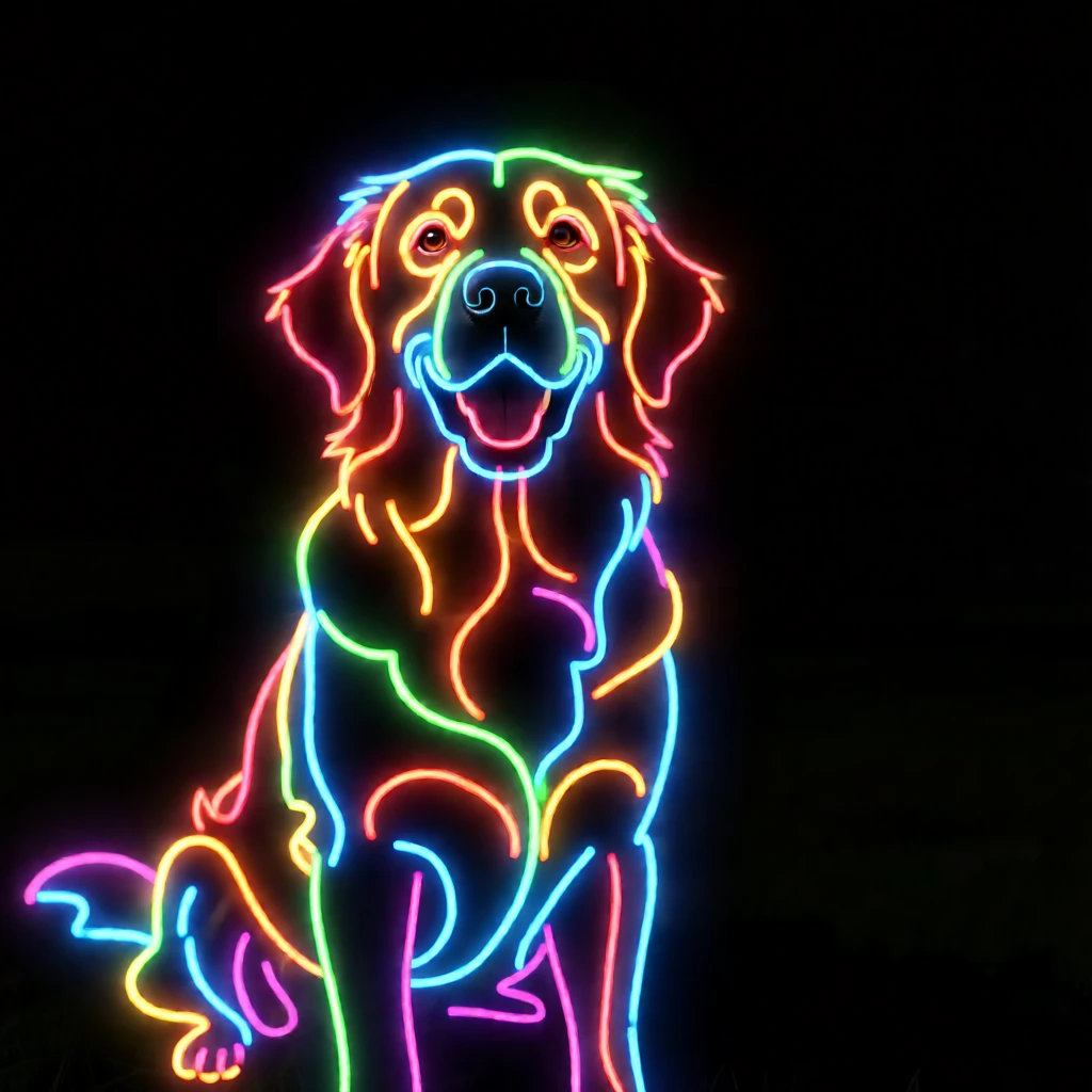 Neon Light generated by PortraitArt