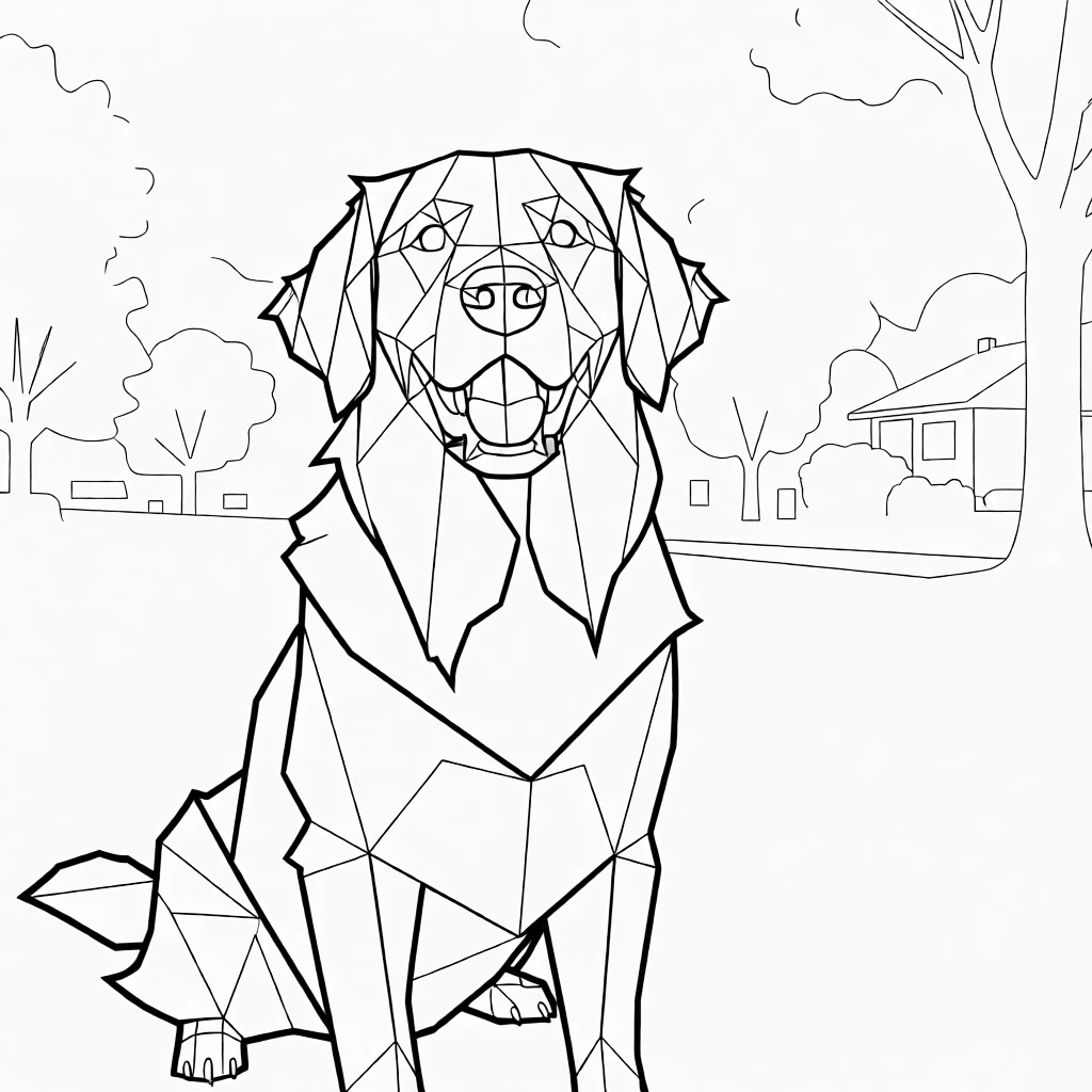 Polygon Lineart generated by PortraitArt