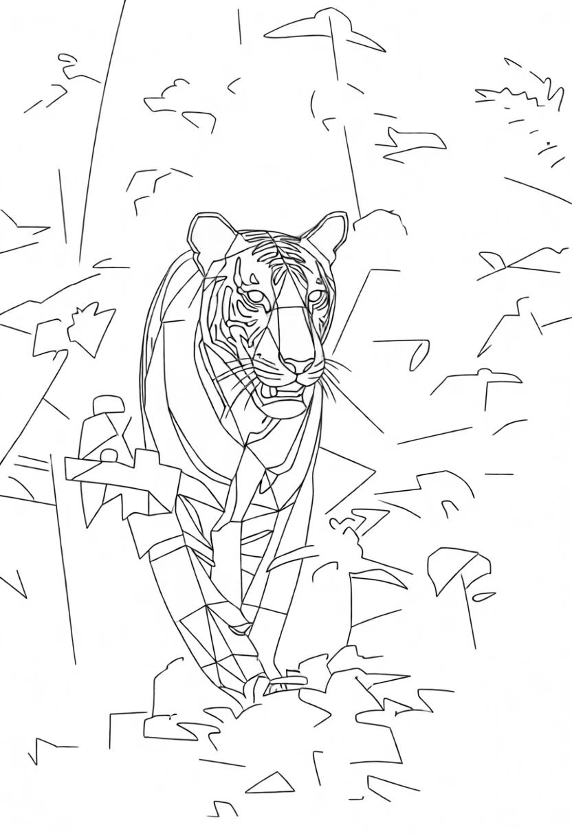 Polygon Lineart generated by PortraitArt