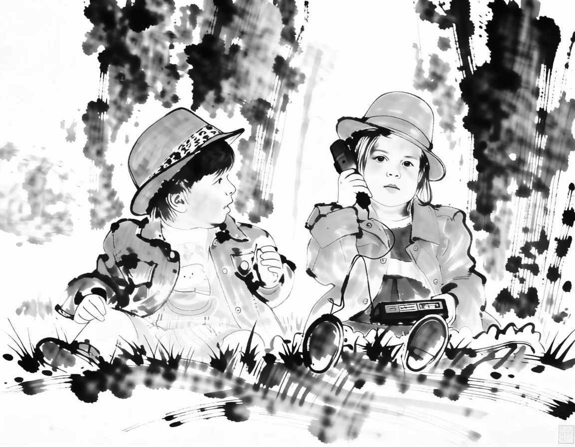 BW Ink Painting (Chinese) generated by PortraitArt