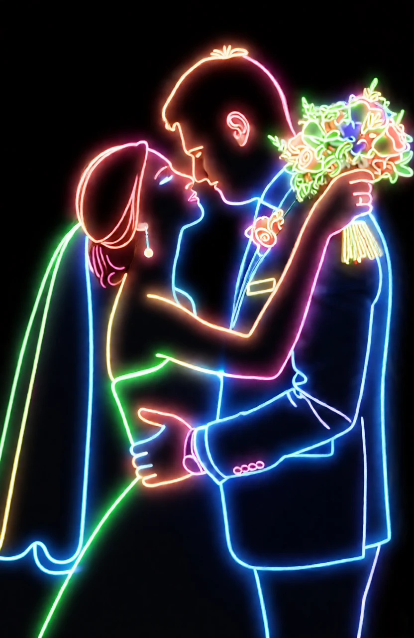 Neon Light generated by PortraitArt