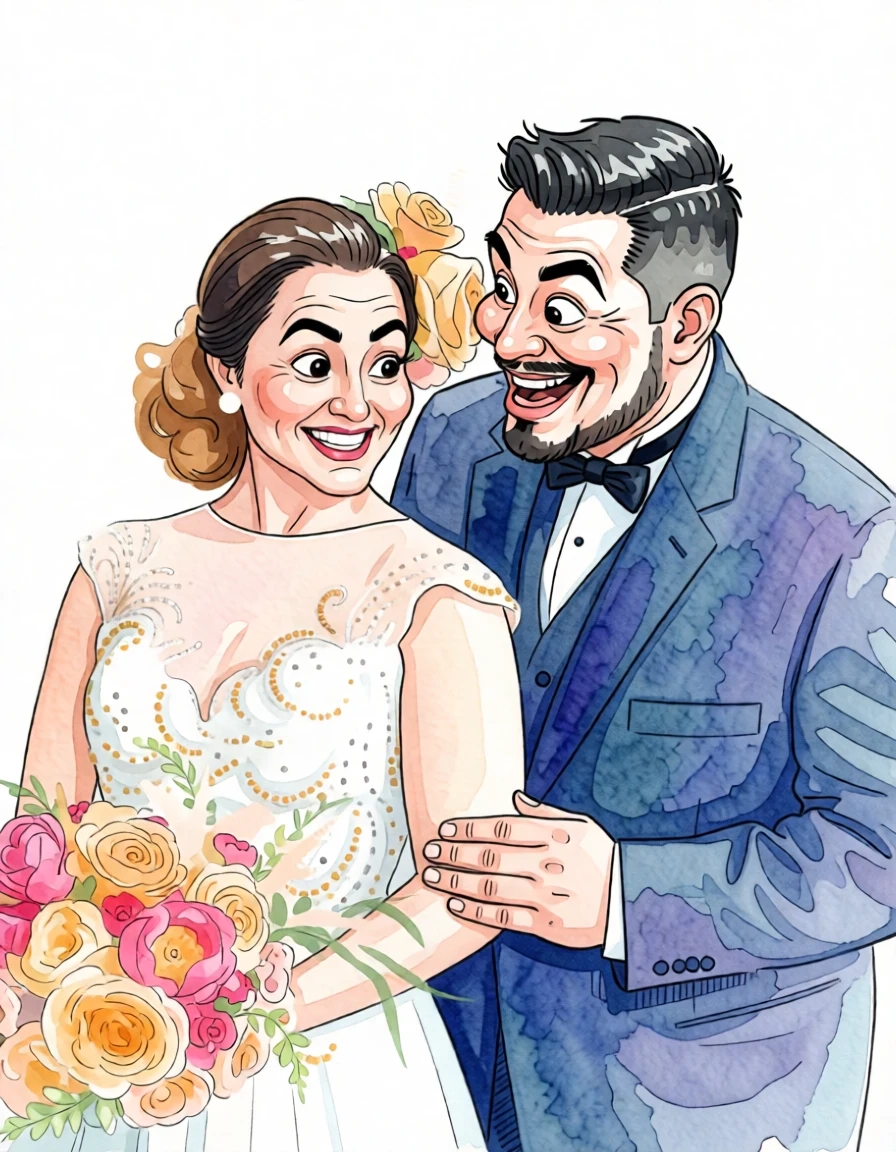 Caricature Watercolor generated by PortraitArt