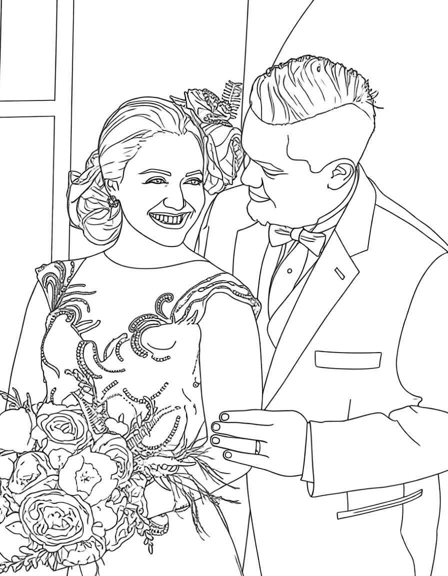 Dessin au trait généré par PortraitArt