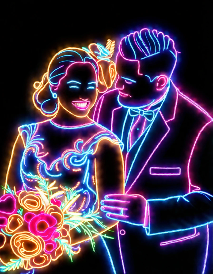 Neon Light generated by PortraitArt