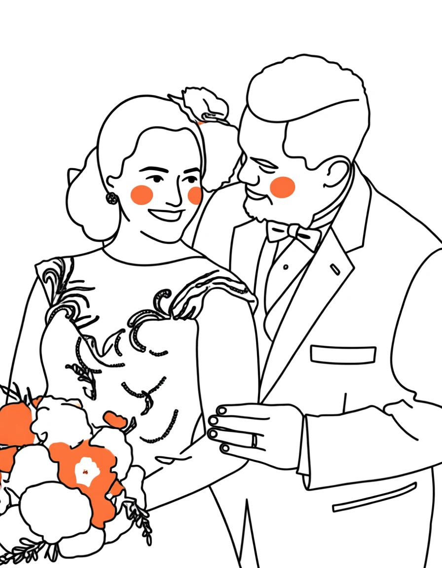 Warm Line Portraits generated by PortraitArt