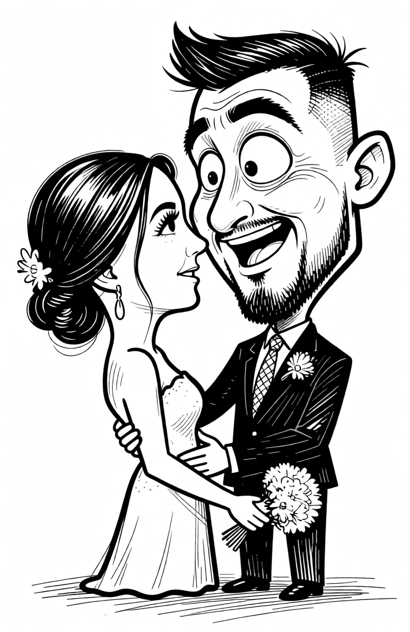 Karikatur-Zeichnung von PortraitArt erstellt