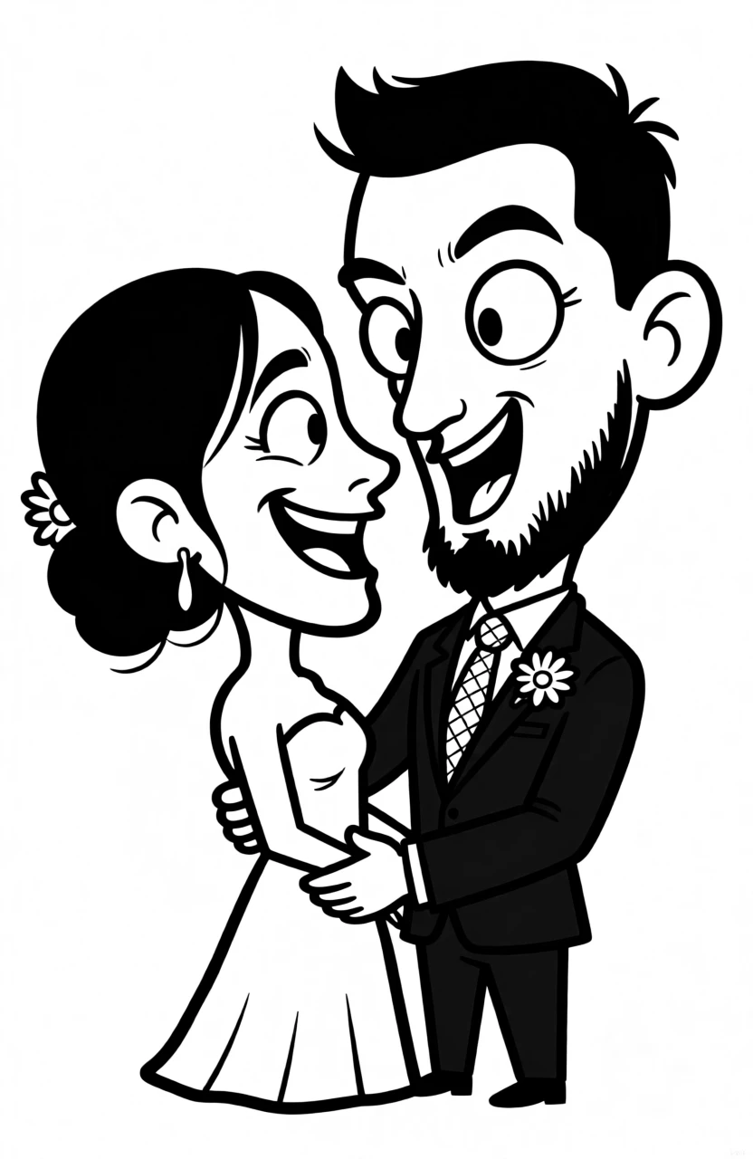 Karikatur-Lineart von PortraitArt erstellt