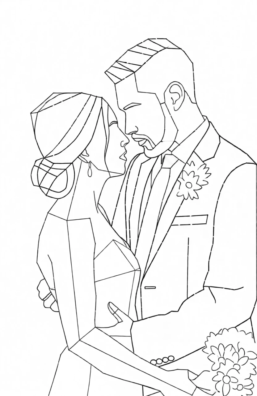 Polygon Lineart generated by PortraitArt