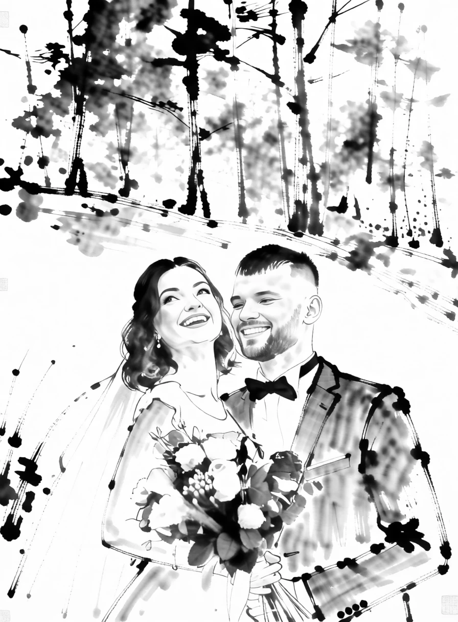 BW Ink Painting (Chinese) generated by PortraitArt