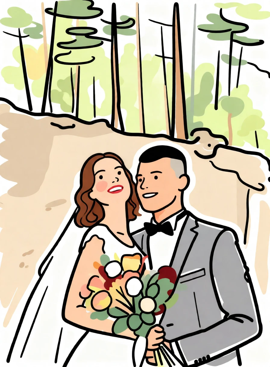 Bold Line Illustration generated by PortraitArt