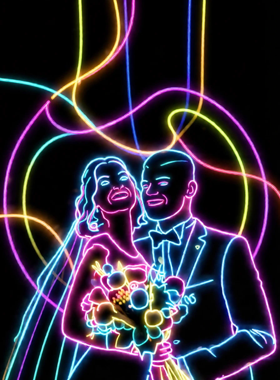 Neon Light generated by PortraitArt