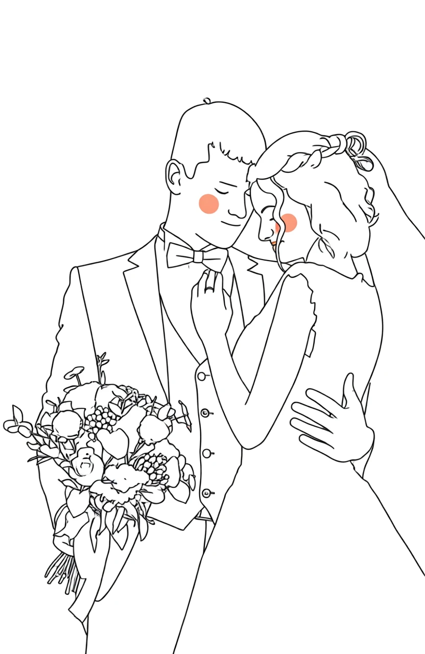 Warm Line Portraits generated by PortraitArt