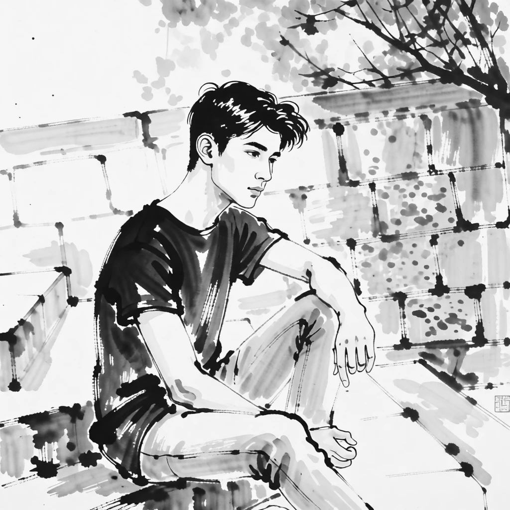 BW Ink Painting (Chinese) generated by PortraitArt