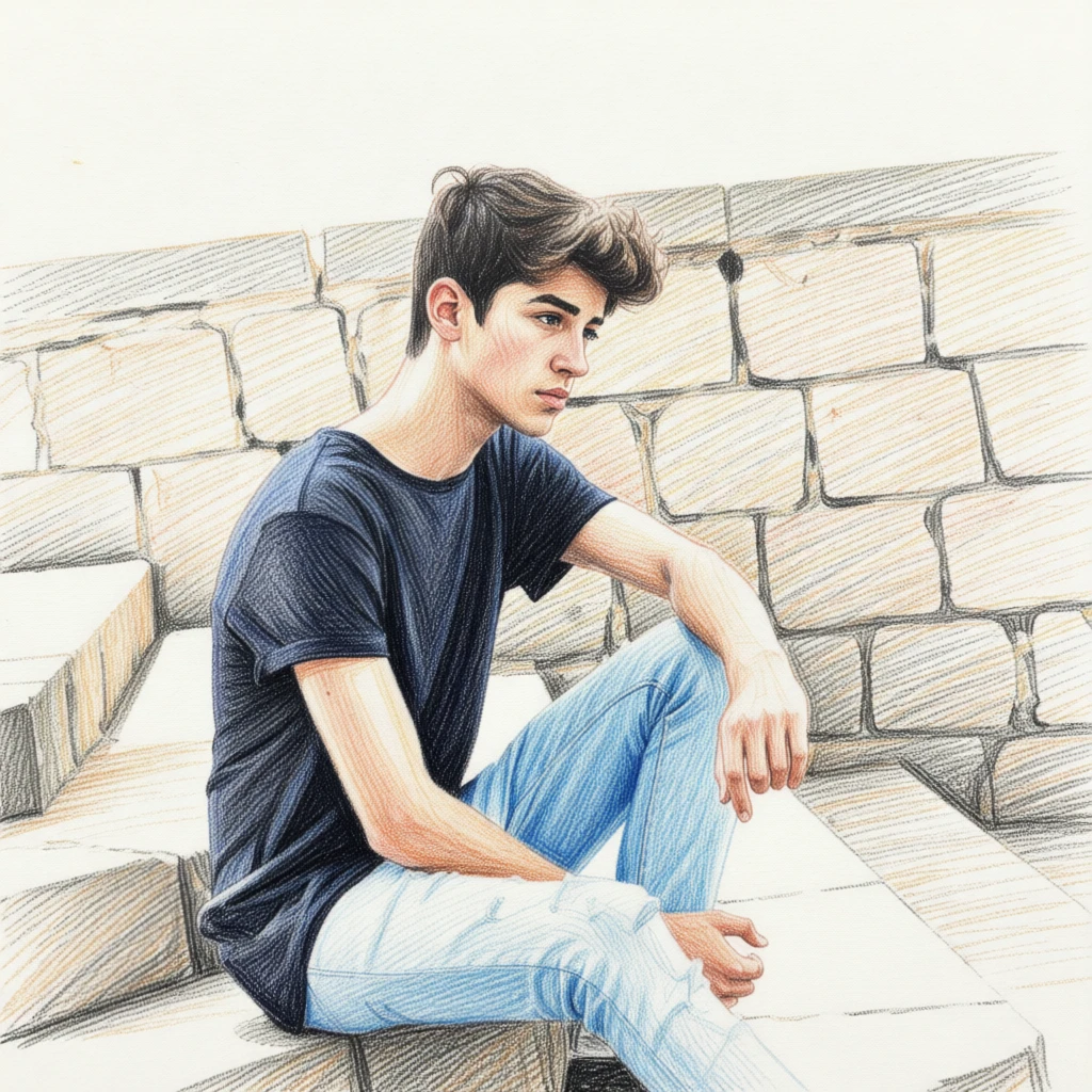 Colored Pencil Sketch generated by PortraitArt