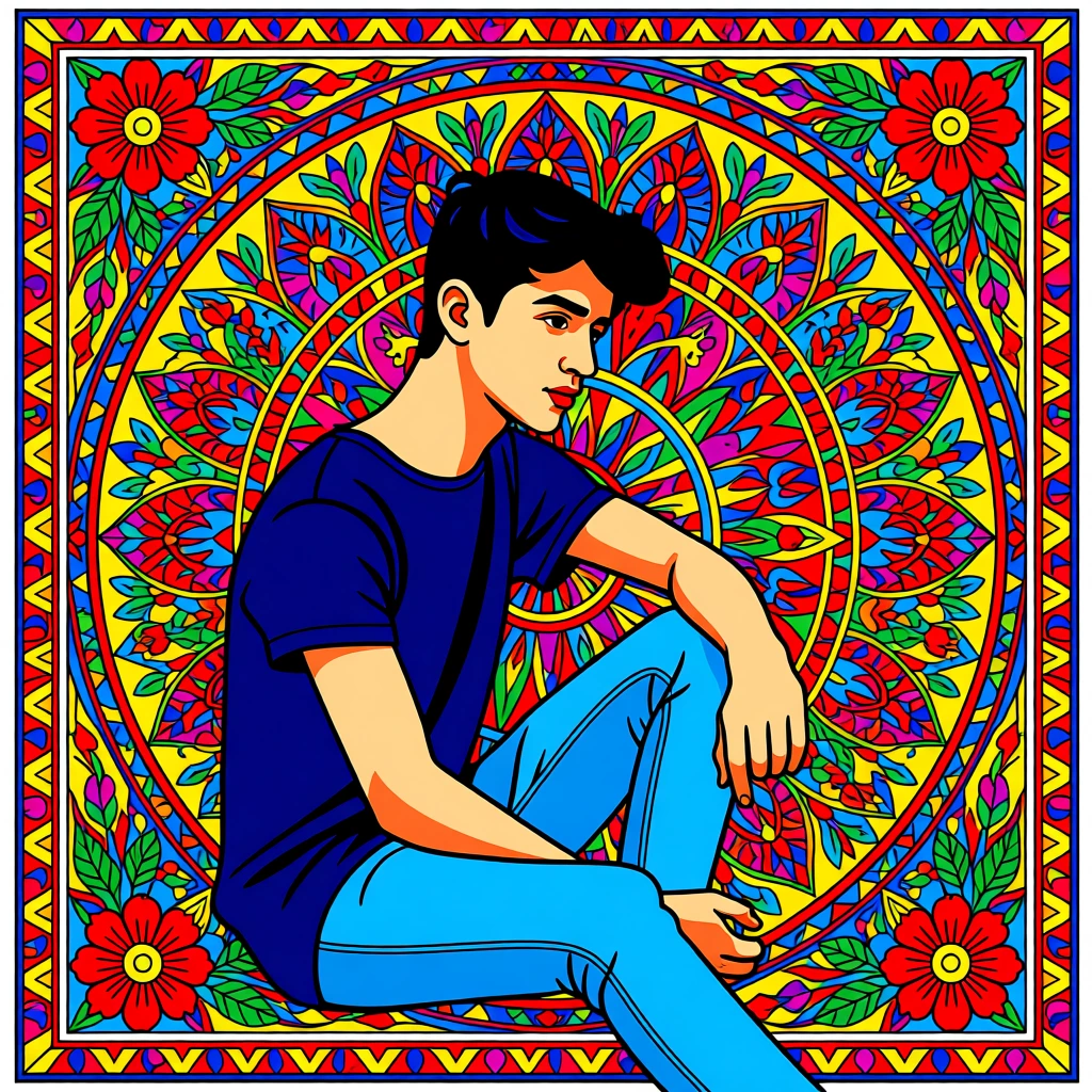 Madhubani (Indian) generated by PortraitArt