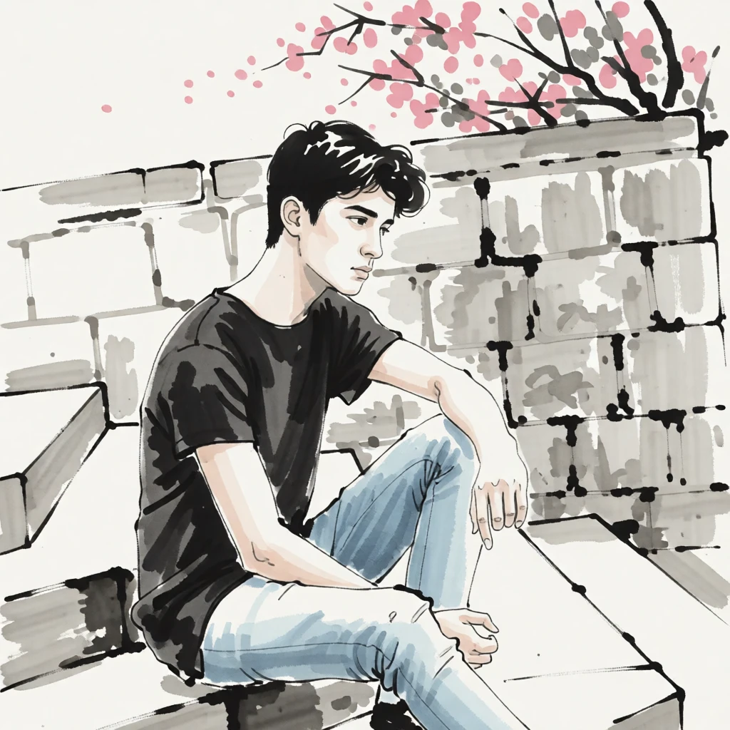 Sumi-e (Japanese) generated by PortraitArt