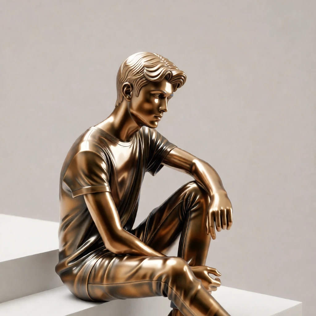 Bronze Sculpture generated by PortraitArt
